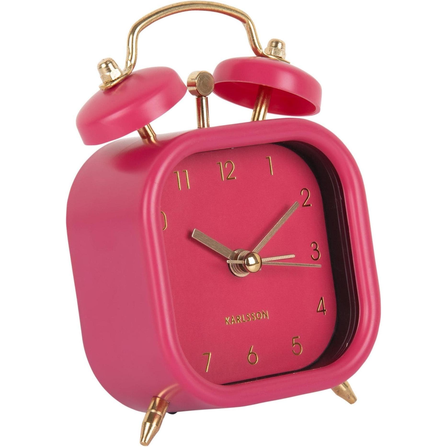 Karlsson, Sveglia, Sveglia classica Metallic Glam square Rosa scuro