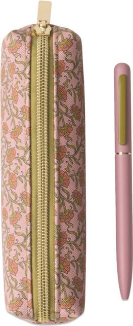 Designworks Pen & Pouch Set - Pink Vintage Floral