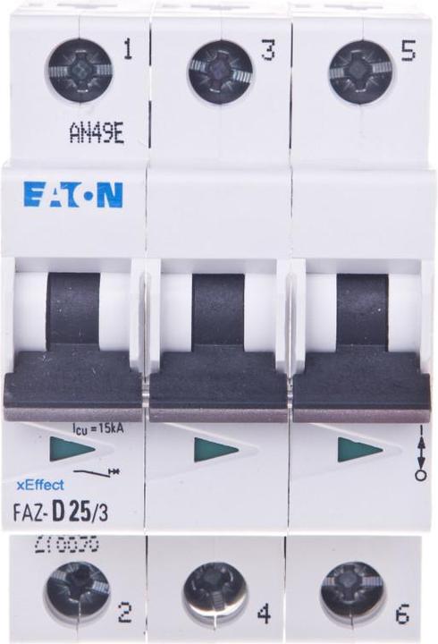 Produktbild Eaton Circuit Breaker, D Curve, 25A, 3-Pole