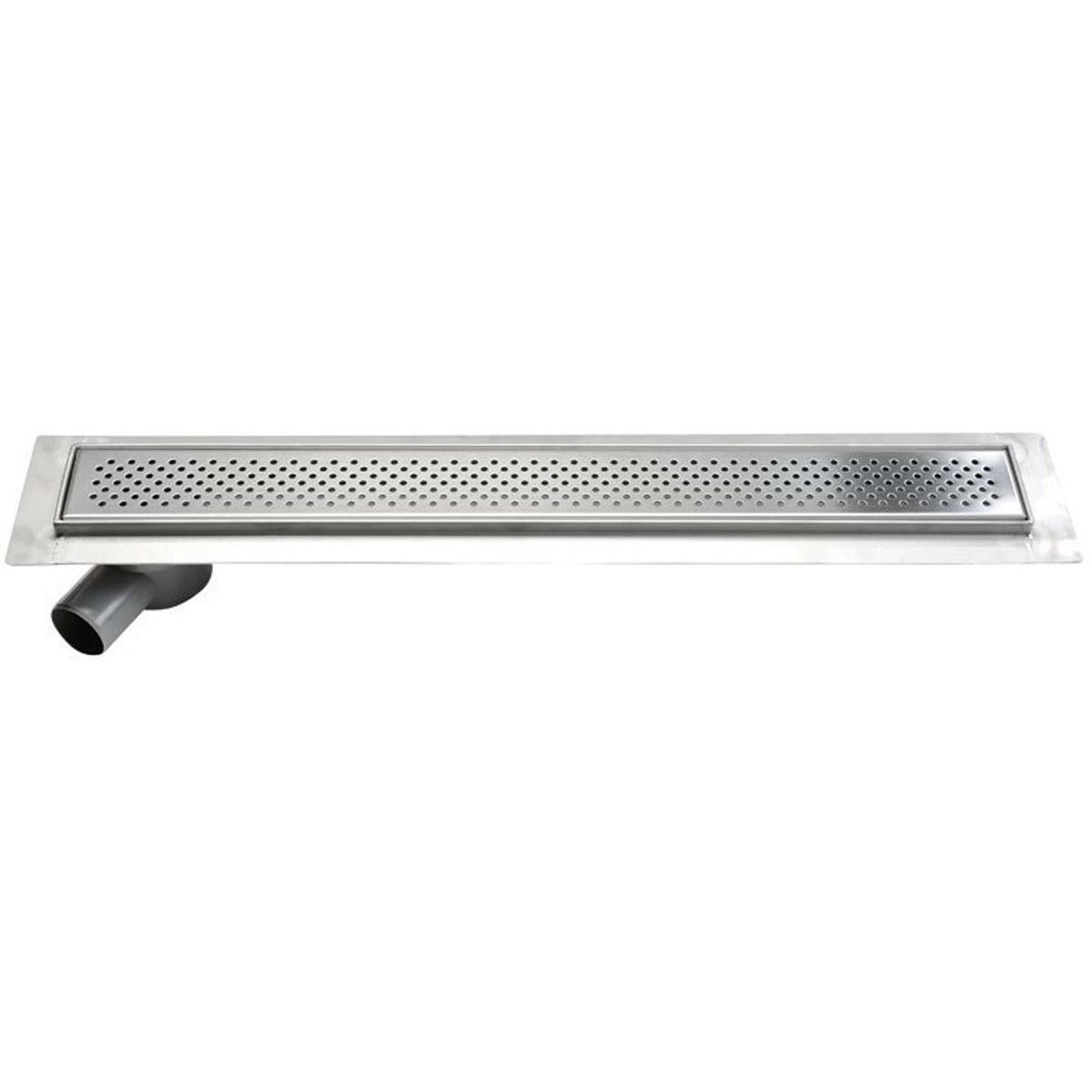 Aqualine, Canale doccia, douchegoten - afvoergoot met rooster 86x14x9 cm, roestvrij staal (860 mm)