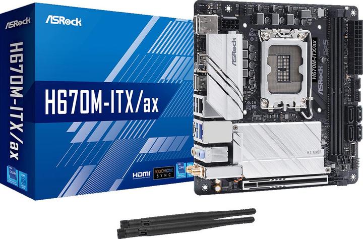 Produktbild AsRock B660M-ITX/ac (LGA 1700, Intel H670, Mini-ITX)