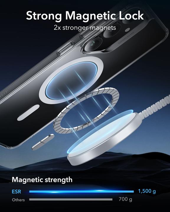 Actual product image ESR - Classic Hybrid HaloLock - Samsung Galaxy S25 Plus - Clear (Samsung Galaxy S25)