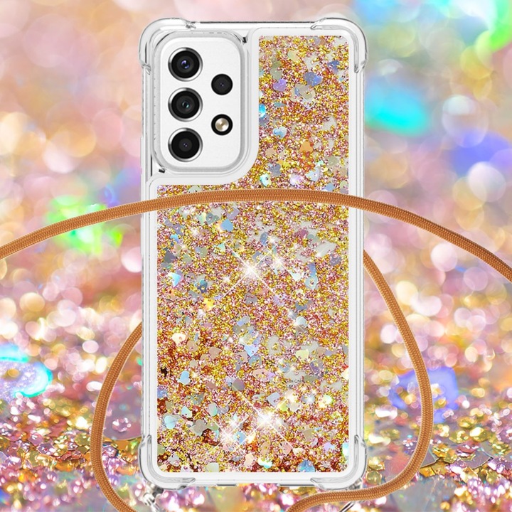 Produktbild Cover-Discount Galaxy A53 5G - Hülle mit Umhängeband gold