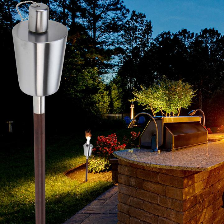 Produktbild ProGarden Ã–l-Gartenfackel mit Stab aus Buchenholz