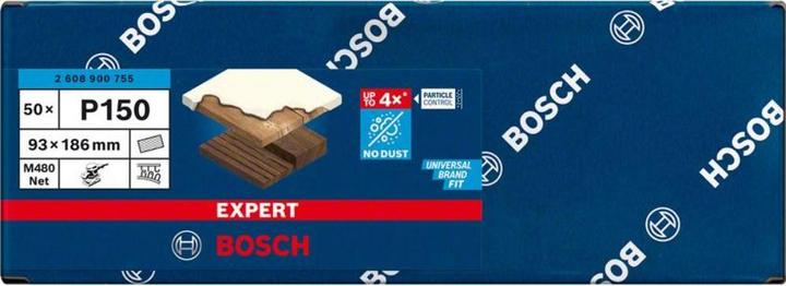 Actual product image Bosch Professional Zubehör EXPERT M480 Sanding net for orbital sanders, 93 x 186 mm, G 150, 50 pcs. (150)