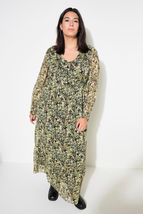 Image du produit Studio Untold Damen grosse Grössen Maxikleid, A-Line, Millefleur palmen grün 54+ 834472430-54+ (54)