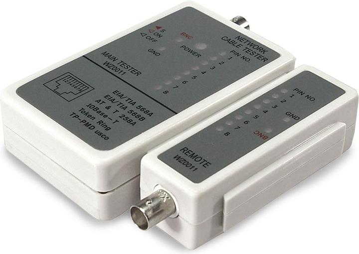 1 x RJ-45 weiblich, 1 x BNC weiblich