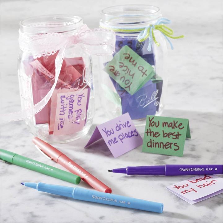 Image du produit Paper Mate Feutre Flair M Etui de 4 B/R/B/G (Bleu, Noir, Rouge, Vert, 4x)