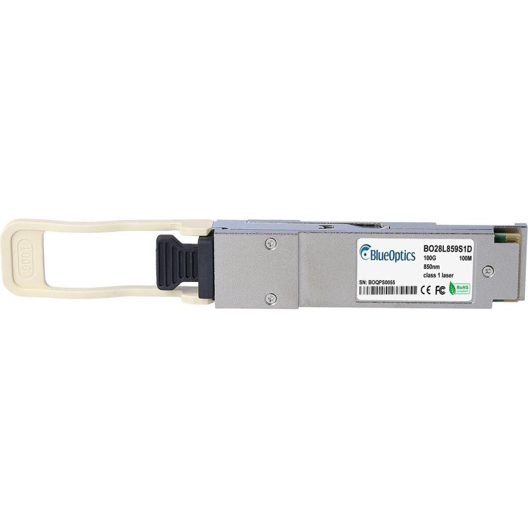 CBO Alcatel-Nokia 3HE10551AA kompatibler BlueOptics QSFP28 BO28L859S1D, Transceiver, Weiss, Silber