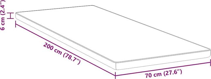 Immagine prodotto vidaXL Memory Foam Topper (70 x 200 cm)