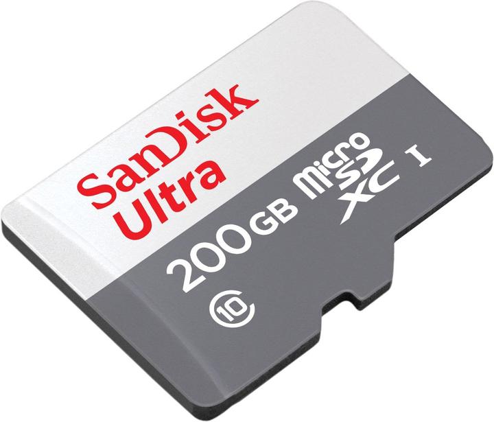 Actual product image SANDISK microSDXC Ultra 200GB (A1/UHS-I/Cl.10/100MB/s) + Adapter Tablet (200 GB, UHS-I)