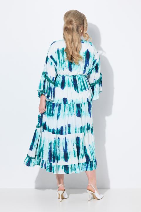 Image du produit Miamoda Maxikleid, A-Linie, Stickereien, Batik-Streifen (52)