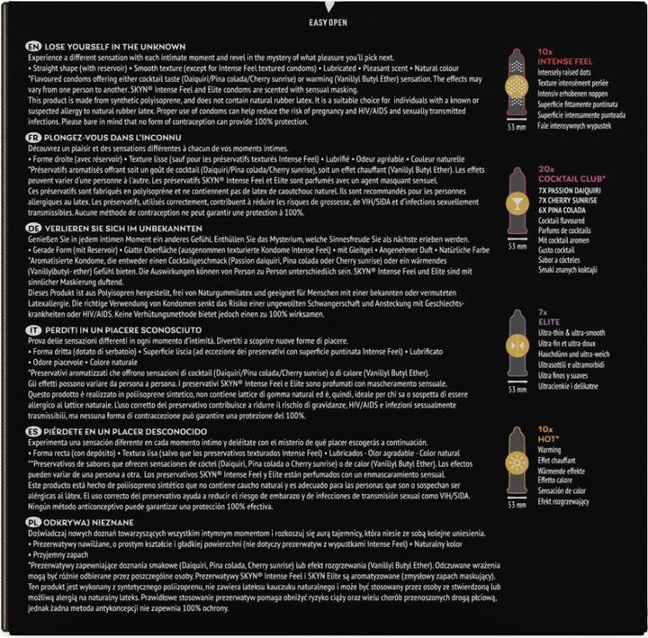 Valeurs nutritives et ingrédients Skyn Unknown Pleasures 42+5free (47 pcs)