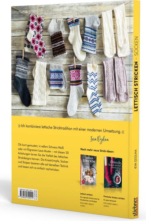 Image du produit Lettisch stricken: Socken. 50 Strickmuster für Kniestrümpfe, Socken und Stulpen. Einfache (Allemand, Ieva Ozolina, 2020)