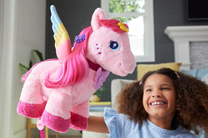 Actual product image Barbie Touch of Magic™ Walk & Flutter Pegasus Plush (29.21 cm)
