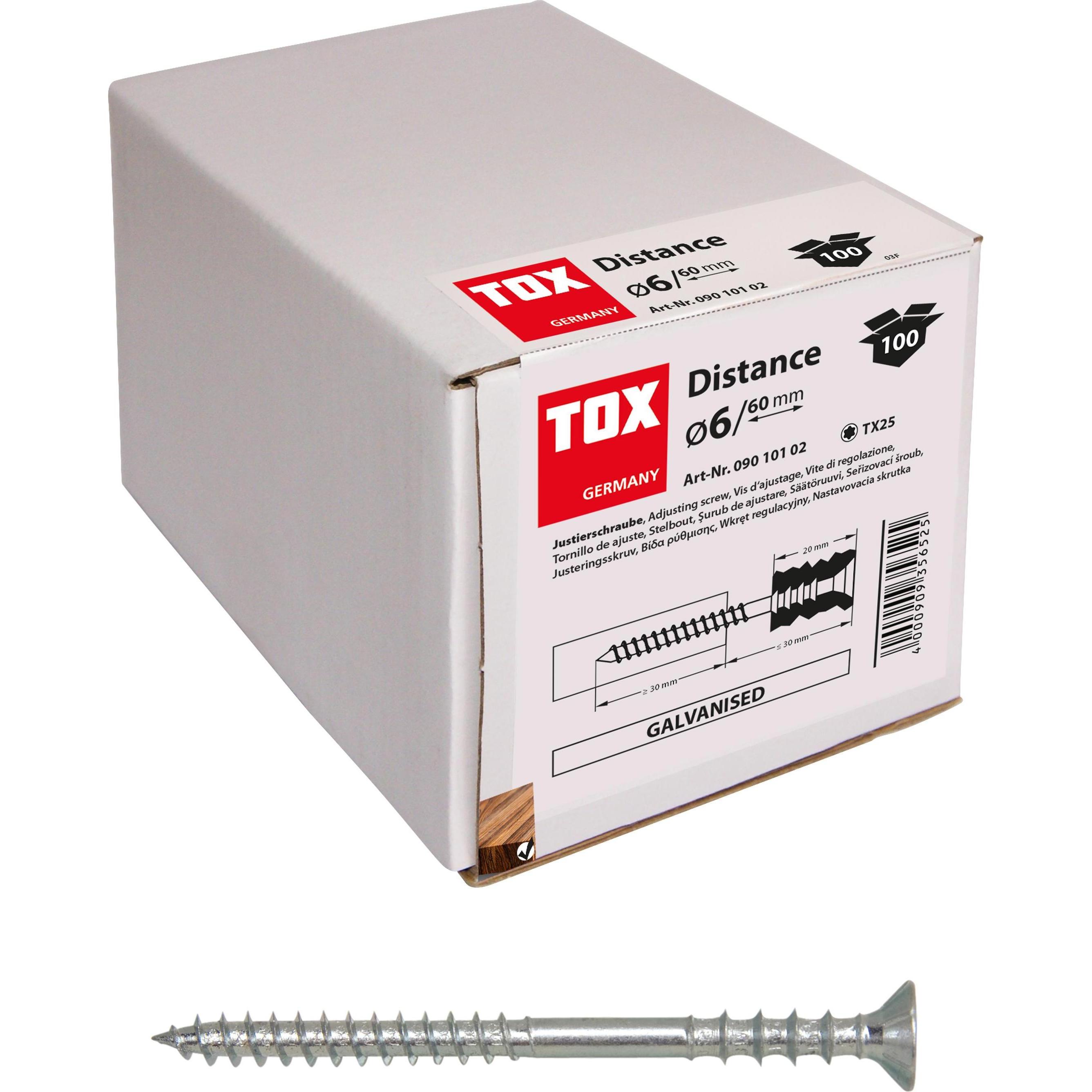 Tox, Dübel, Justierschraube Distance 6x100 mm (100 Stk.)