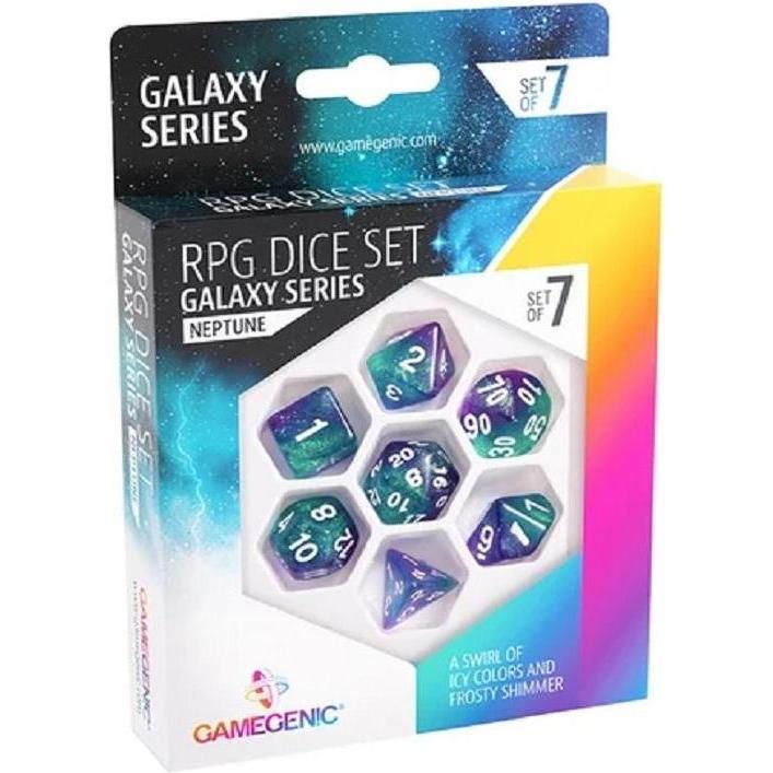 Gamegenic Set de 7 Dés Jdr - Galaxy Series : Neptune