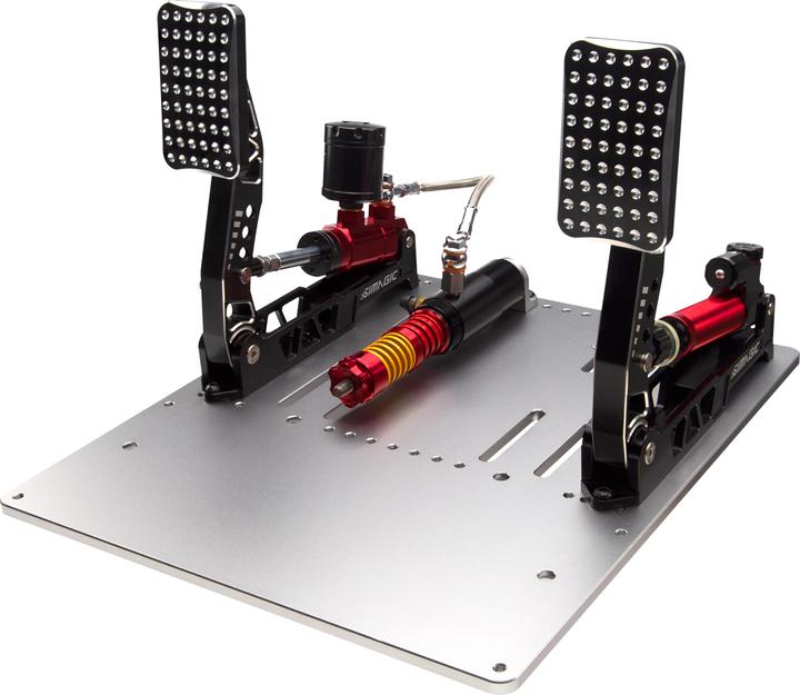 Actual product image Simagic P2000 Hydraulic 2-Pedal Set, 100KG Loadcell - Crimson Edition (PC)