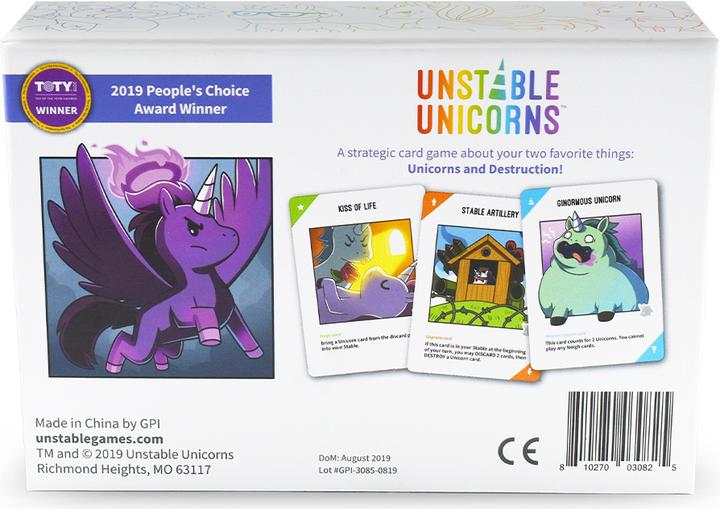 Actual product image Enigma Unstable Unicorns (English)