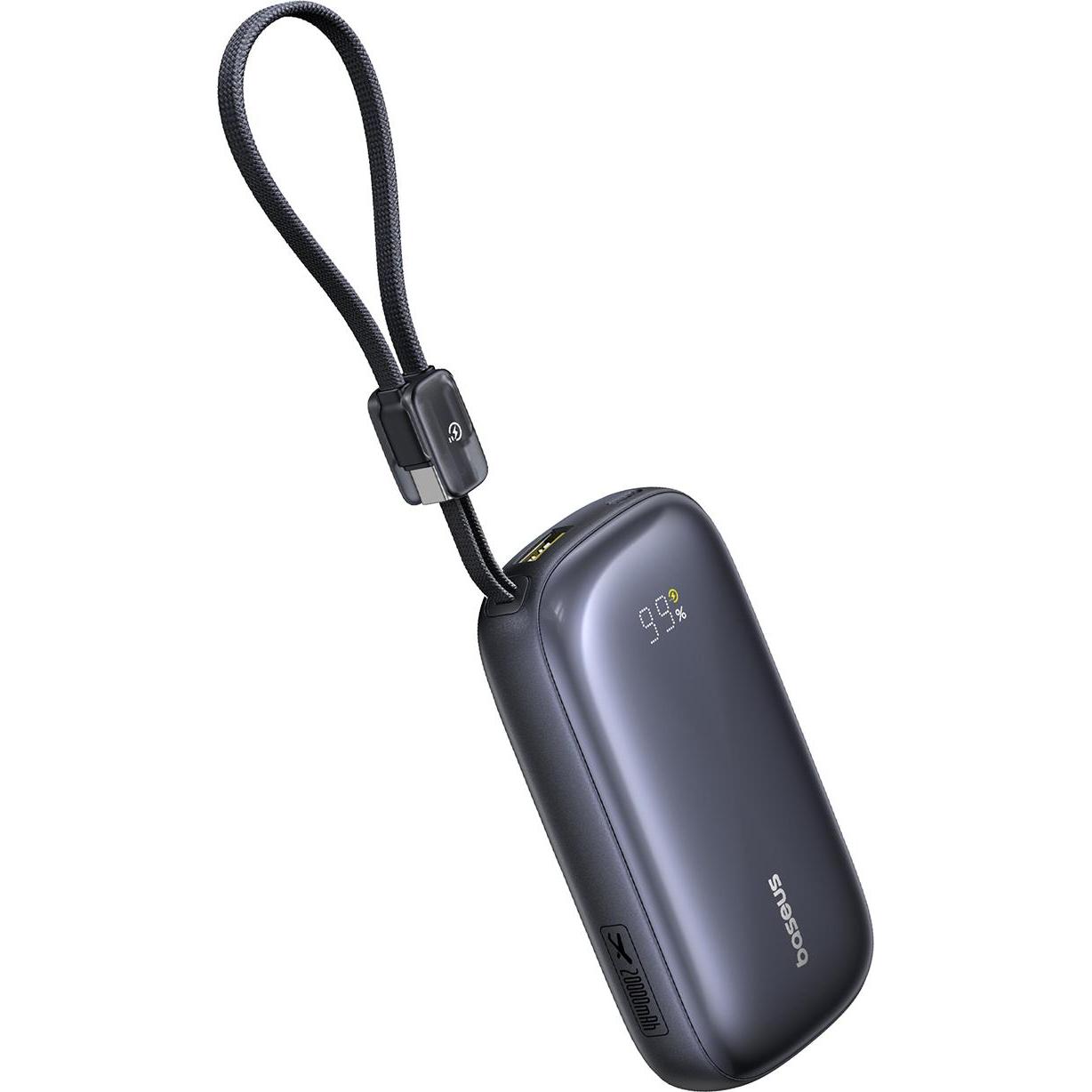 Baseus Powerbank EnerFill FC21 Qpow 3 Ultra 20000mAh 22.5W with lcd display and cable black (20000 mAh, 22.50 W), Powerbank, Nero