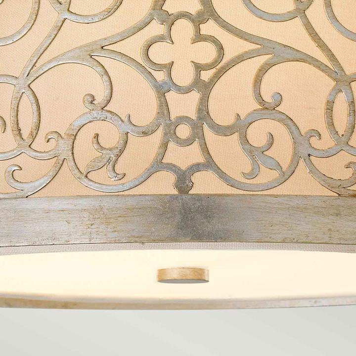 Produktbild Elstead Lighting Arabesque Deckenleuchte E27 2-fach Blattsilber Patina (E27)