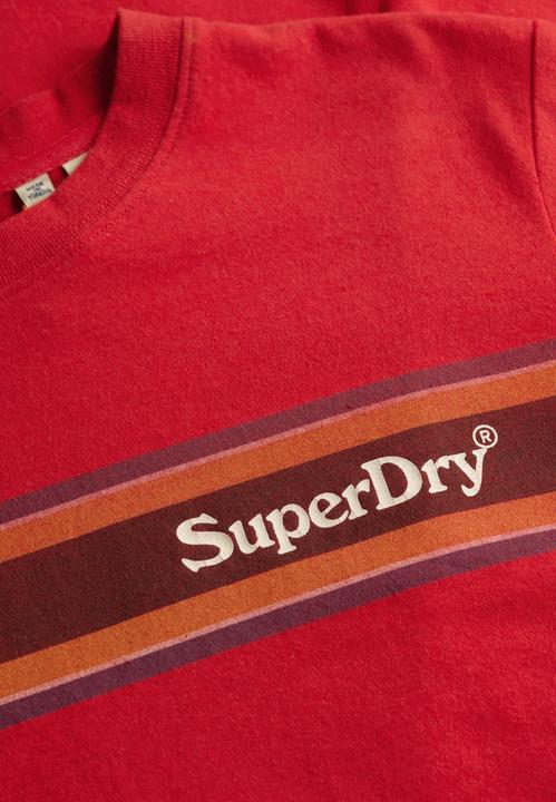 Actual product image Superdry Venue Logo Stripe Relaxed Tee (S)