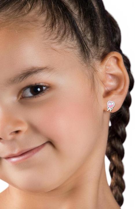Immagine prodotto Maxte Kinder- Silber-Herz mit Imitiertem Opal (Argento 925, Argento sterling)