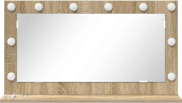 Actual product image VidaXL Cosmetic mirror Sonoma oak wood-based material, glass 80 x 45 x 18 cm