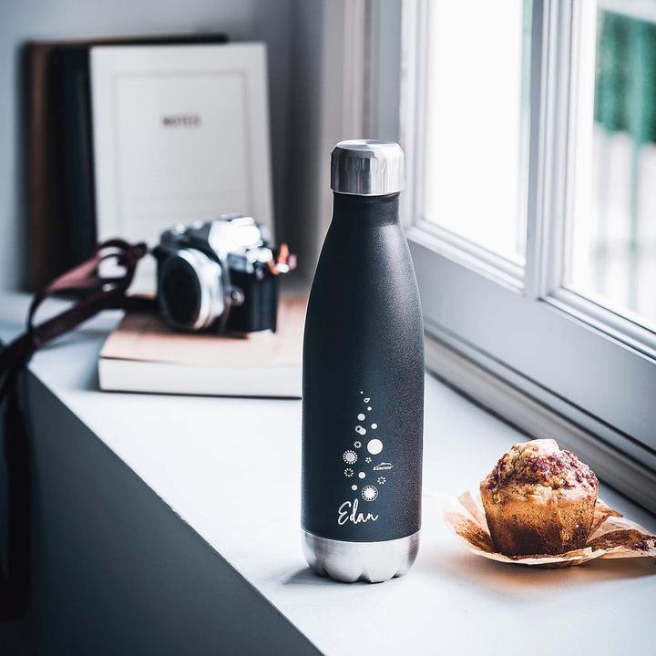 Produktbild Lacor Double Wall Stainless Steel Bottle 0.50L Black (0.50 l)