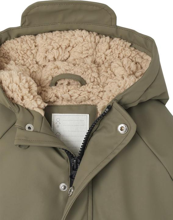 Actual product image Vertbaudet Baby rain jacket with hood and teddy fleece lining (80)