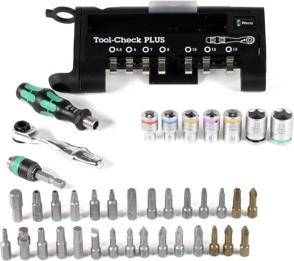 Actual product image Wera Tool-Check PLUS (Hexagon socket TX M10, Hexagon socket TX M15, Hexagon socket TX M30, Cross Phillips PH M1, Cross Phillips PH M2, Hexagon socket TX M25, Cross Pozidriv PZ M1, Cross Pozidriv PZ M2, Cross Phillips PH M3, Cross Pozidriv PZ M3, Hexagon socket TX M20, Hexagon socket TX M40)