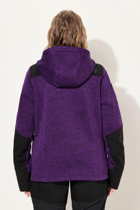 Produktbild Ulla Popken Fleecejacke, Reflektordruck, Kapuze, Daumenloch (58)