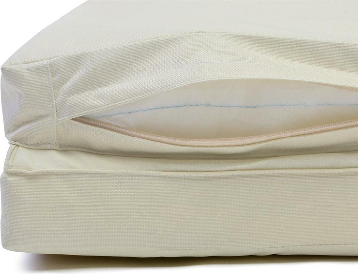 Produktbild VCM 2x Liegenauflage Polster für Gartenliege 4 Segmente Kopfkissen Creme (188 cm)