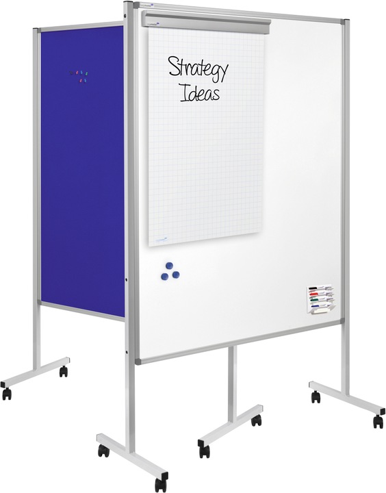 Actual product image Legamaster mobile multiboard xl navy blue pinboard (120 x 150 cm)