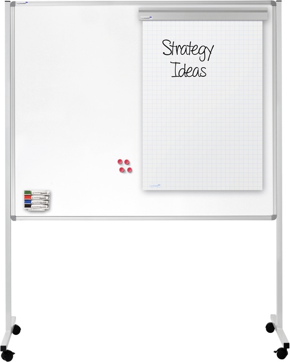 Actual product image Legamaster mobile multiboard xl navy blue pinboard (120 x 150 cm)