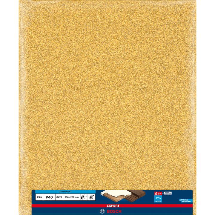 Produktbild Bosch Professional Zubehör EXPERT C470 Schleifpapier zum Handschleifen, 230 x 280 mm, G 40 (40)
