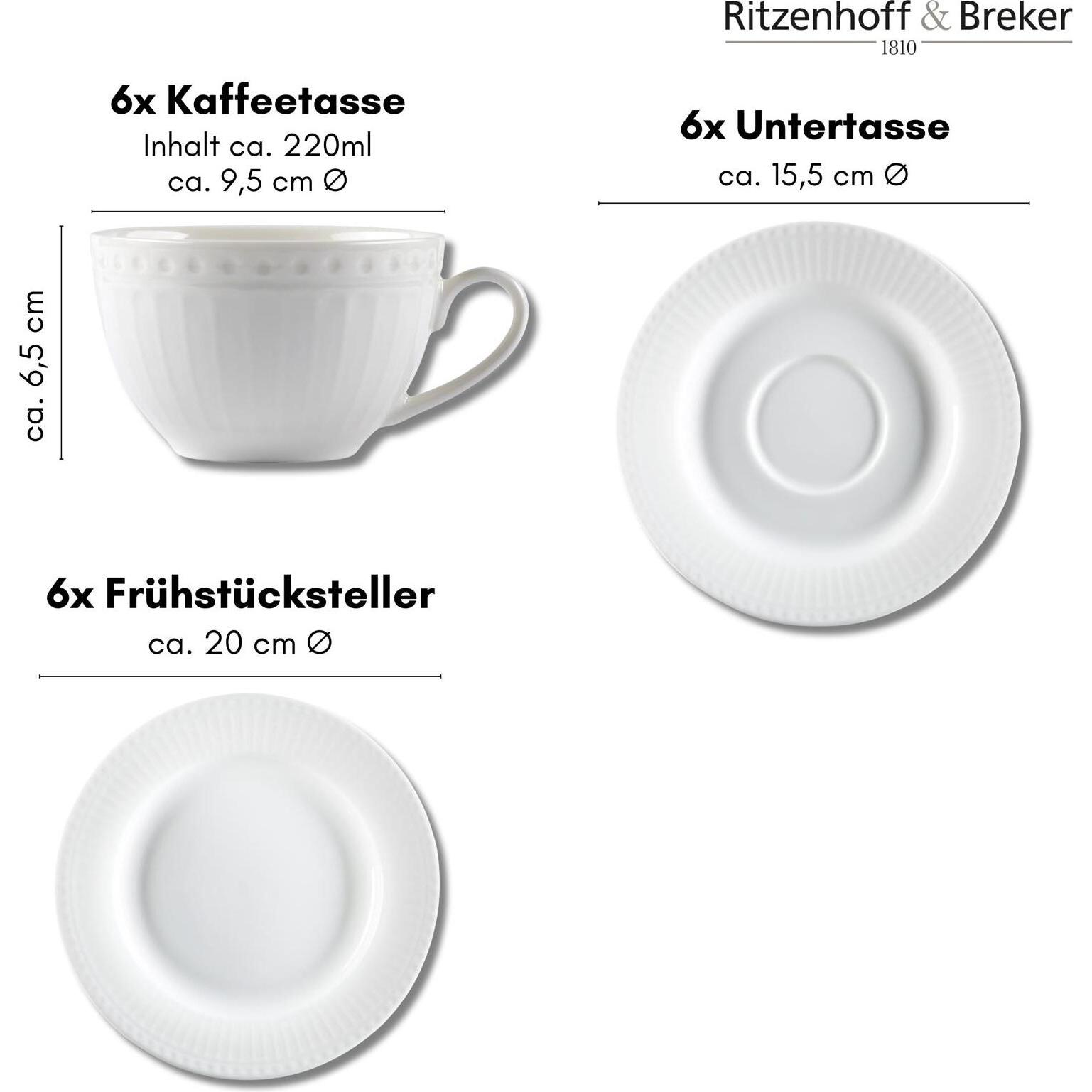 Thumbnail - Ritzenhoff & Breker, Geschirrset, Sofia Kaffeeservice (18 Stück)