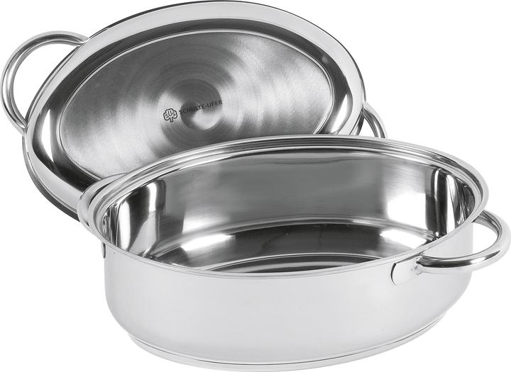 Image du produit Schulte-Ufer Multibraises ovale 6,5 litres Ø34cm Acier inoxydable (34 cm, Cocotte + faitout, Acier inoxydable)
