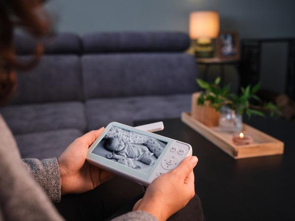 Immagine prodotto ETA | Baby Monitor | 530690000 MIMI | Telecamera flessibile | Bianco/verde (Video e audio, 50 m)