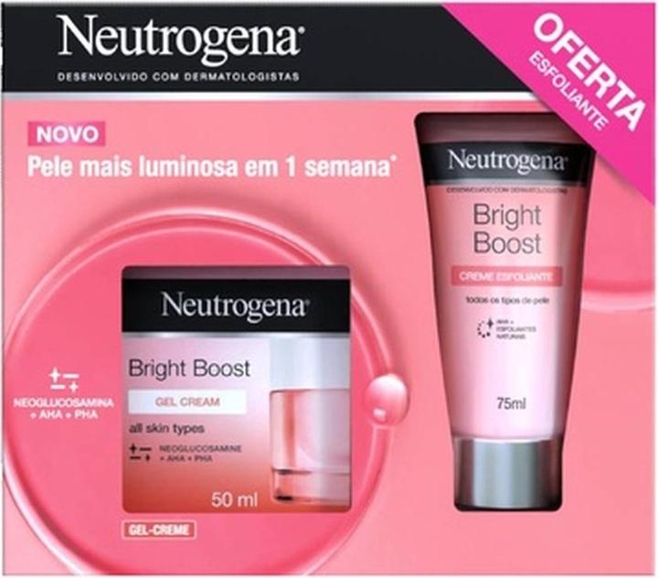 Neutrogena Bright Boost Gel-Cream 50ml + Exfoliating Cream Offer 75ml (50 ml, Gesichtsgel)