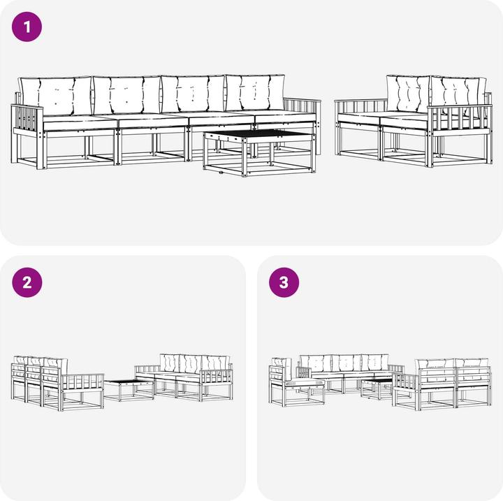Produktbild vidaXL Outdoor-Sofa