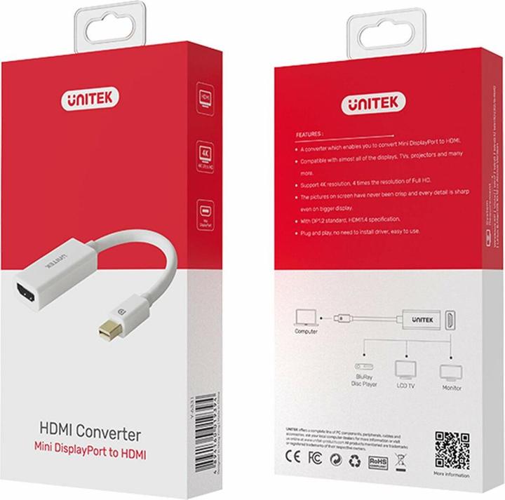 Produktbild Unitek Y-6331 Videoanschluss (HDMI, 20 cm)