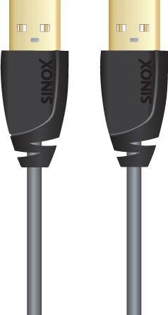 Produktbild Sinox 2.0m USB 2.0 A-A M/M, 2 m, USB A, USB A, USB 2.0, Male/Male, Black (2 m, USB 2.0)