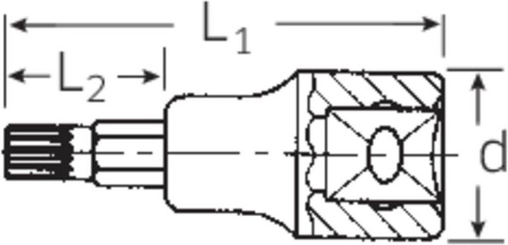Produktbild Stahlwille Steckschlüssel-Bit-Einsatz 1/2″ M12