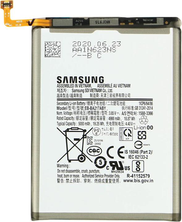 Actual product image Samsung EB-BA217ABY 5000 mAh battery