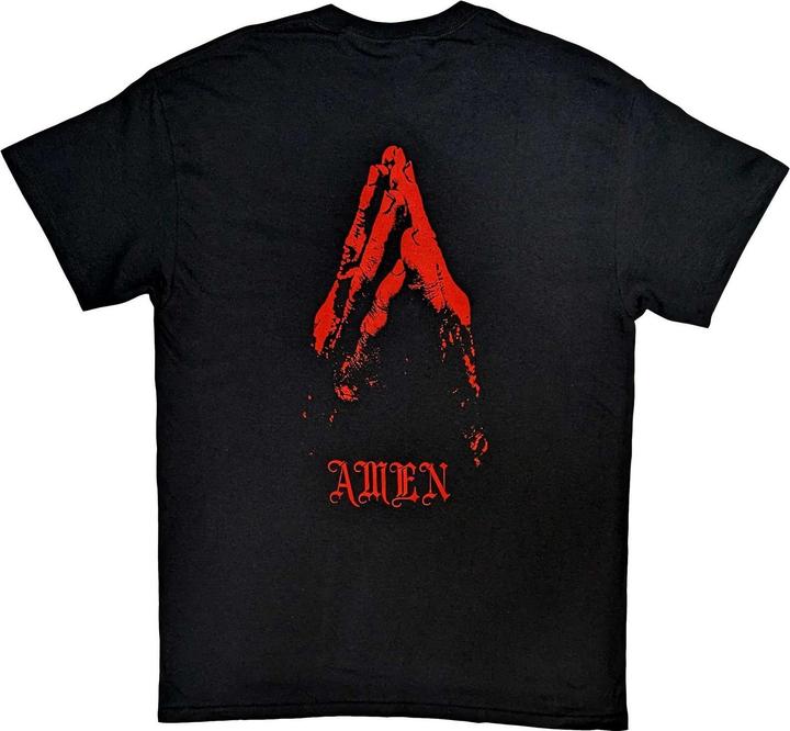 Produktbild Bring Me The Horizon Erwachsene Amen Betende Hände Baumwolle Rücken Print TShirt (XL)
