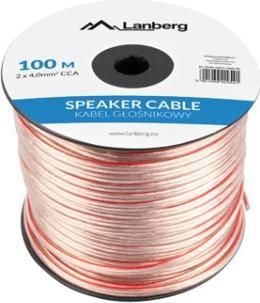 Produktbild Lanberg SC-2X40-10CC-1000-TR audio cable Transparent (1000 m, 4 mm²)