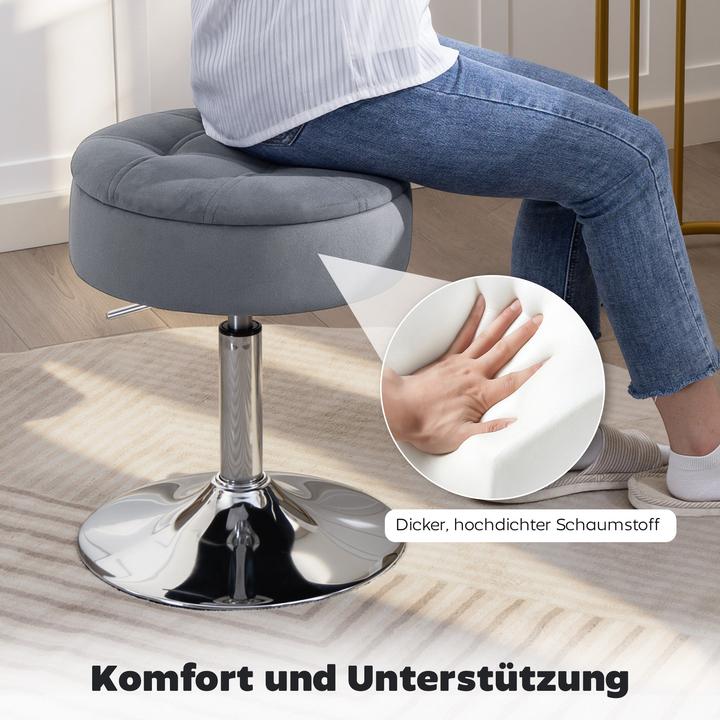 Actual product image Homcom Barhocker Polyester, Stahl Grau
