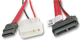Actual product image Akasa SATA combo cable Slimline to SATA / Molex (40 cm, SATA III)