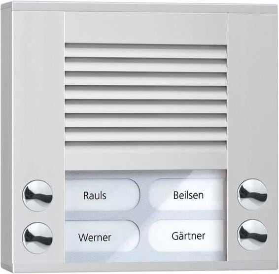 Produktbild TechniSat Audio Aussenstation PES04-EN/04 4Tasten 2reihig AP silber